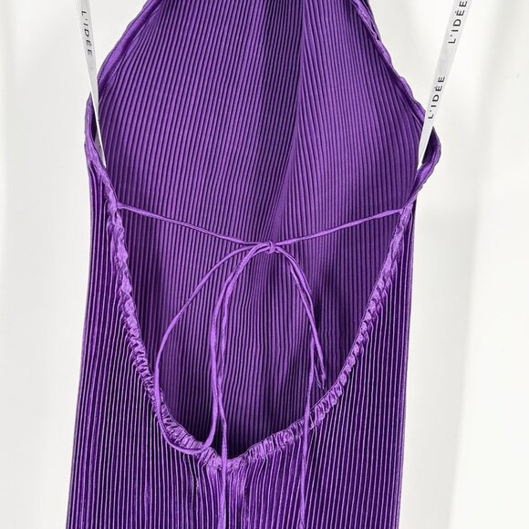 NWT L’idee Klum Lidi Pleated Bodycon Halter Gown in Arabia - Picture 9 of 12